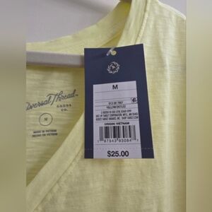 Universal Thread Soft Yellow V-Neck Top
